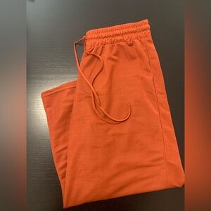 Lily Morgan Women's Large Wide Leg Rust Burnt Orange Pants